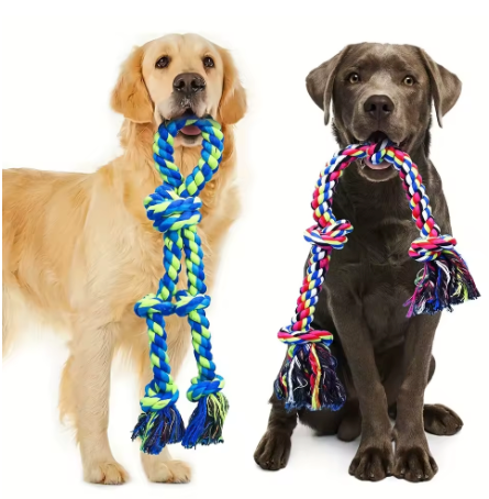 Knot Dog Toys Indestructible Durable Dog Chew Toys Tug Of War Interactive Toys Suitable For Medium And Large Dogs Pet Supplies